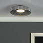 Lena - Smoked Glass & Black Modern Flush Ceiling Light