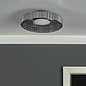 Lena - Smoked Glass & Black Modern Flush Ceiling Light