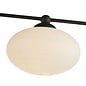 Black Semi Flush Ceiling Light – Robin - Mid Century Modern Opal Glass - 3 Light