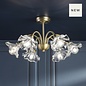 Laura Ashley Kerswell 6 Light Semi-Flush Ceiling Light – Antique Brass and Glass