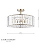 Laura Ashley Fernhurst 4 Light Semi-Flush Crystal and Antique Brass Ceiling Light