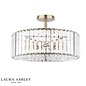 Laura Ashley Fernhurst 4 Light Semi-Flush Crystal and Antique Brass Ceiling Light