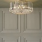 Laura Ashley Fernhurst 4 Light Semi-Flush Crystal and Antique Brass Ceiling Light