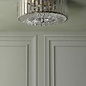 Laura Ashley Fernhurst Large 3 Light Flush Ceiling Light - Crystal and Antique Brass