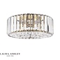 Laura Ashley Fernhurst Large 3 Light Flush Ceiling Light - Crystal and Antique Brass
