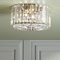 Laura Ashley Fernhurst Small 3 Light Flush Ceiling Light - Crystal and Antique Brass