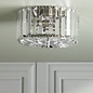 Laura Ashley Fernhurst Small 3 Light Flush Ceiling Light - Crystal and Antique Brass