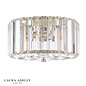 Laura Ashley Fernhurst Small 3 Light Flush Ceiling Light - Crystal and Antique Brass