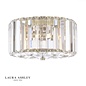 Laura Ashley Fernhurst Small 3 Light Flush Ceiling Light - Crystal and Antique Brass