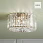 Laura Ashley Fernhurst Small 3 Light Flush Ceiling Light - Crystal and Antique Brass