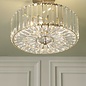 Laura Ashley Fernhurst 3 Light Semi-Flush Crystal and Antique Brass Ceiling Light