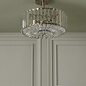 Laura Ashley Fernhurst 3 Light Semi-Flush Crystal and Antique Brass Ceiling Light