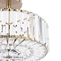 Laura Ashley Fernhurst 3 Light Semi-Flush Crystal and Antique Brass Ceiling Light