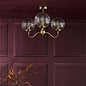 Jocelyn 3 Light Mid Century Semi-Flush Ceiling Light – Natural Brass and Glass Globes