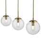 Jocelyn Mid Century Bar Pendant – Natural Brass and Ribbed Glass Globe