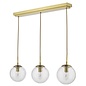 Jocelyn Mid Century Bar Pendant – Natural Brass and Ribbed Glass Globe