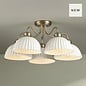 Laura Ashley Durford 5 Light Semi-Flush Ceiling Light – Matt Antique Brass and White Ceramic