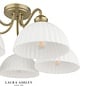 Laura Ashley Durford 5 Light Semi-Flush Ceiling Light – Matt Antique Brass and White Ceramic
