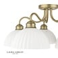 Laura Ashley Durford 5 Light Semi-Flush Ceiling Light – Matt Antique Brass and White Ceramic