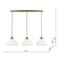 Laura Ashley Durford 3 Light Bar Pendant – Matt Antique Brass and White Ceramic Kitchen Island Light