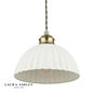 Laura Ashley Durford 3 Light Bar Pendant – Matt Antique Brass and White Ceramic Kitchen Island Light