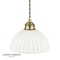 Laura Ashley Durford 3 Light Bar Pendant – Matt Antique Brass and White Ceramic Kitchen Island Light