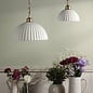 Laura Ashley Durford Large Pendant Light – Matt Antique Brass and White Ceramic