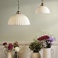 Laura Ashley Durford Large Pendant Light – Matt Antique Brass and White Ceramic