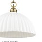 Laura Ashley Durford Large Pendant Light – Matt Antique Brass and White Ceramic