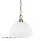 Laura Ashley Durford Large Pendant Light – Matt Antique Brass and White Ceramic