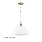 Laura Ashley Durford Large Pendant Light – Matt Antique Brass and White Ceramic