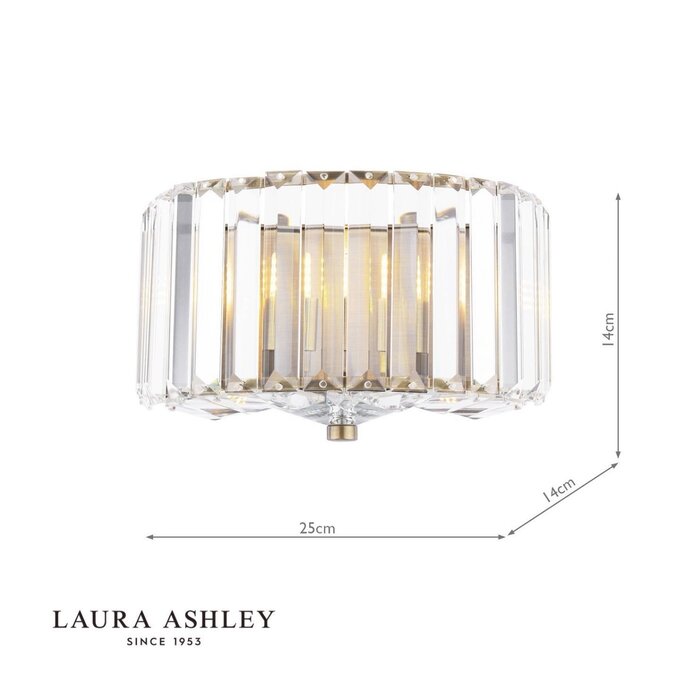 Laura Ashley Fernhurst Wall Light – Crystal and Antique Brass
