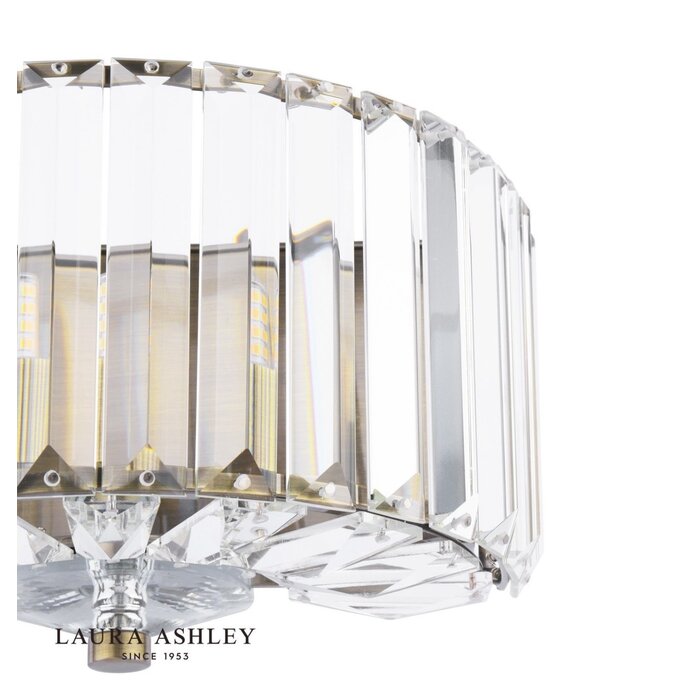 Laura Ashley Fernhurst Wall Light – Crystal and Antique Brass