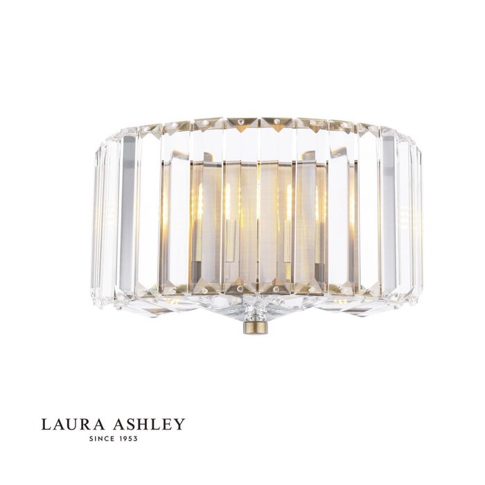 Laura Ashley Fernhurst Wall Light – Crystal and Antique Brass