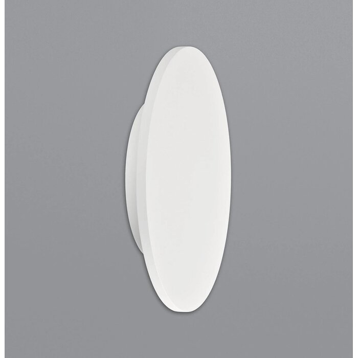 Noe - Minimalist White Plaster Disc Wall Light - Large