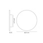 Noe - Minimalist White Plaster Disc Wall Light - Large