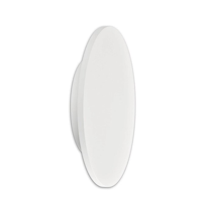 Noe - Minimalist White Plaster Disc Wall Light - Large