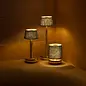 Noble Firefly - Rechargeable Cordless Table Lamp - Gold & Emerald Linen