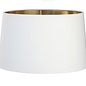 Luna Table Lamp -  Frosted Black Glass and  Nickel with Opal Shade with Gold Lining