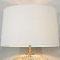 Amazonia Small Table Lamp - Amber Glass and Black with Opal Shade
