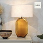 Juno Table Lamp Base in Yellow-Tinted Glass - Base Only