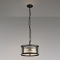 Margot - Small Semi-Flush Ceiling Light – Black with Ribbed Glass (Convertible Design)