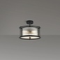 Margot - Small Pendant Ceiling Light – Black with Ribbed Glass (Convertible Design)
