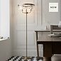 Pickering - Art Deco Crystal Floor Lamp - Antique Brass