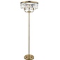 Pickering - Art Deco Crystal Floor Lamp - Antique Brass