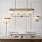 Pickering - Art Deco Crystal Floor Lamp - Antique Brass