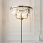 Pickering - Art Deco Crystal Floor Lamp - Antique Brass