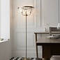 Pickering - Art Deco Crystal Floor Lamp - Antique Brass