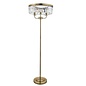 Pickering - Art Deco Crystal Floor Lamp - Antique Brass