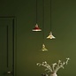 Hadano 1 Light Pendant Light - Natural Brass With Olive Green Shade